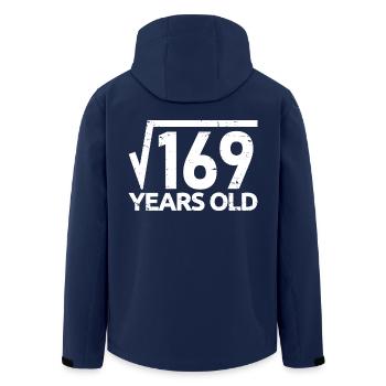 169 Square Root 13 Years Old Funny 13th Birthday - Men’s Recycled Softshell Jacket by Stanley/Stella - navy - Back - AI Model Male 185 light (185cm)