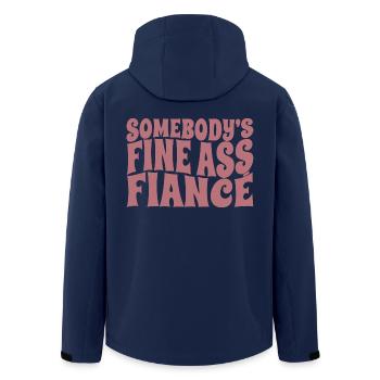 Le beau fiancé du cul de quelqu’un, le marié à être fiancé - Veste softshell homme en polyester recyclé Stanley/Stella - marine - Dos - AI Model Male 185 light (185cm)