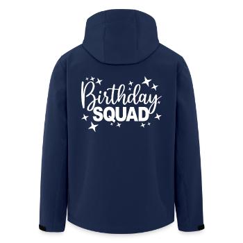 Birthday Squad Matching Group Birthday Party Gift - Men’s Recycled Softshell Jacket by Stanley/Stella - navy - Back - AI Model Male 185 light (185cm)