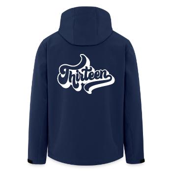 Cute 13th Birthday Gift 13 Years Old - Thirteen - Men’s Recycled Softshell Jacket by Stanley/Stella - navy - Back - AI Model Male 185 light (185cm)