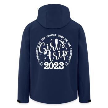Girl's Trip 2023 Funny Girls Trip Weekend Vacation - Men’s Recycled Softshell Jacket by Stanley/Stella - navy - Back - AI Model Male 185 light (185cm)
