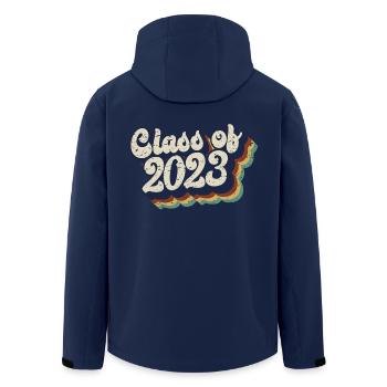 Abschlussfeier der Klasse 2023 Geschenk für Sie und Ihn - Recycelte Männer Softshell-Jacke von Stanley/Stella - Navy - Hinten - AI Model Male 185 light (185cm)
