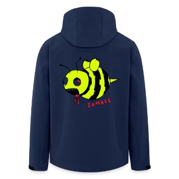 Zombee / Halloween Zombie Horror Biene - Recycelte Männer Softshell-Jacke von Stanley/Stella - Navy - Hinten - AI Model Male 185 light (185cm)