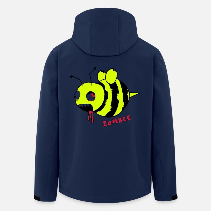 Zombee / Halloween Zombie Horror Biene - Recycelte Männer Softshell-Jacke von Stanley/Stella - Navy