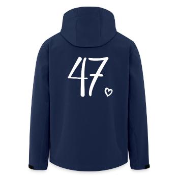 Süße Nummer 47, 47 Jahre alt, Geschenk zum 47. Geburtstag - Recycelte Männer Softshell-Jacke von Stanley/Stella - Navy - Hinten - AI Model Male 185 light (185cm)