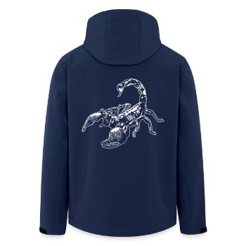 Cool Scorpion Insect Sketch Graphic Scorpion Lover - Men’s Recycled Softshell Jacket by Stanley/Stella - navy - Back - AI Model Male 185 light (185cm)