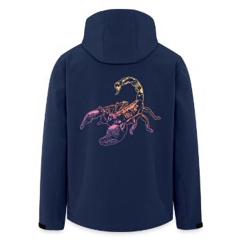 Cool Scorpion Insect Sketch Graphic Scorpion Lover - Men’s Recycled Softshell Jacket by Stanley/Stella - navy - Back - AI Model Male 185 light (185cm)
