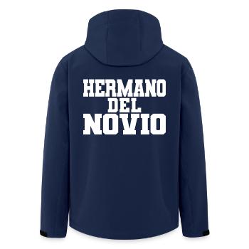 Hermano del Novio Groom's Brother Wedding Gift - Men’s Recycled Softshell Jacket by Stanley/Stella - navy - Back - AI Model Male 185 light (185cm)