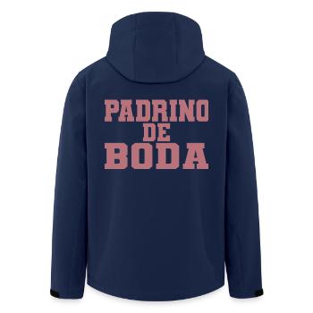 Padrino de Boda, Best Man Wedding Party Groomsmen - Men’s Recycled Softshell Jacket by Stanley/Stella - navy - Back - AI Model Male 185 light (185cm)