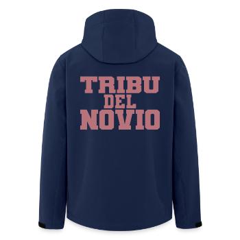 Tribu del Novio Groom’s Tribe Wedding Groomsmen - Veste softshell homme en polyester recyclé Stanley/Stella - marine - Dos - AI Model Male 185 light (185cm)