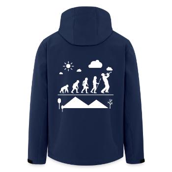 Trompete Trompete Evolution - Recycelte Männer Softshell-Jacke von Stanley/Stella - Navy - Hinten - AI Model Male 185 light (185cm)