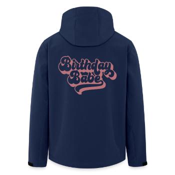 Birthday Babe Matching Group Birthday Party Gift - Men’s Recycled Softshell Jacket by Stanley/Stella - navy - Back - AI Model Male 185 light (185cm)