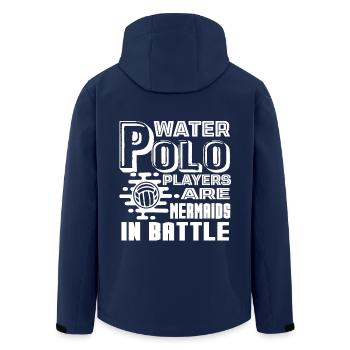 Water Polo Players Are Mermaid In Battle - Men’s Recycled Softshell Jacket by Stanley/Stella - navy - Back - AI Model Male 185 light (185cm)