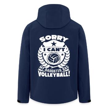 Volleyball My Daughter Has Volleyball - Men’s Recycled Softshell Jacket by Stanley/Stella - navy - Back - AI Model Male 185 light (185cm)