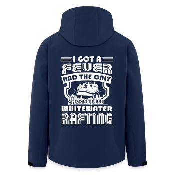 The Only Prescription Is Whitewater Rafting - Men’s Recycled Softshell Jacket by Stanley/Stella - navy - Back - AI Model Male 185 light (185cm)