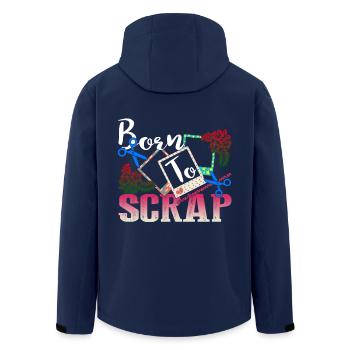 Scrapbooking Born To Scrap - Men’s Recycled Softshell Jacket by Stanley/Stella - navy - Back - AI Model Male 185 light (185cm)