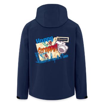 Happy Scrappin Scrapbooking - Men’s Recycled Softshell Jacket by Stanley/Stella - navy - Back - AI Model Male 185 light (185cm)