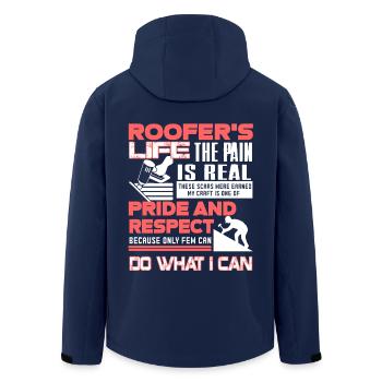 Roofer Do What I Can - Men’s Recycled Softshell Jacket by Stanley/Stella - navy - Back - AI Model Male 185 light (185cm)