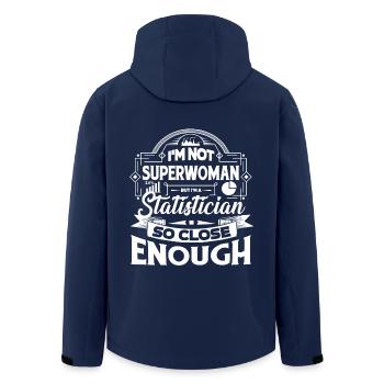 Statistician So Close Enough - Men’s Recycled Softshell Jacket by Stanley/Stella - navy - Back - AI Model Male 185 light (185cm)