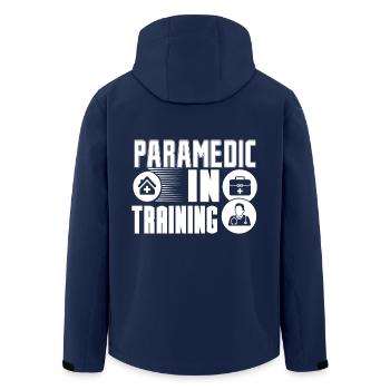 Paramedic in Training - Men’s Recycled Softshell Jacket by Stanley/Stella - navy - Back - AI Model Male 185 light (185cm)