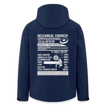 Mechanical Engineer Nutrition Facts - Men’s Recycled Softshell Jacket by Stanley/Stella - navy - Back - AI Model Male 185 light (185cm)