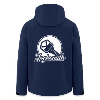 Proud To Be A Locksmith - Men’s Recycled Softshell Jacket by Stanley/Stella - navy - Back - AI Model Male 185 light (185cm)