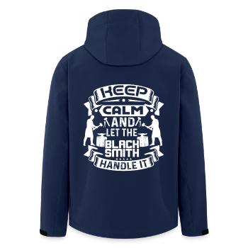 Blacksmith Let The Blacksmith Handle It - Men’s Recycled Softshell Jacket by Stanley/Stella - navy - Back - AI Model Male 185 light (185cm)