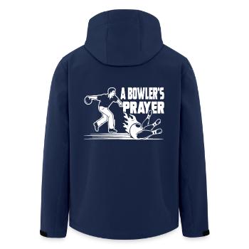 Bowling Bowler's Prayer - Men’s Recycled Softshell Jacket by Stanley/Stella - navy - Back - AI Model Male 185 light (185cm)