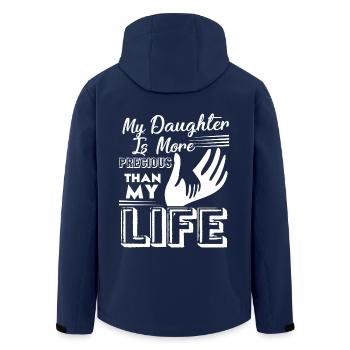 Mother's Day My Daughter Is More Precious - Men’s Recycled Softshell Jacket by Stanley/Stella - navy - Back - AI Model Male 185 light (185cm)