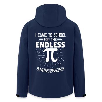 Pi Day Came To School For Endless Pi - Men’s Recycled Softshell Jacket by Stanley/Stella - navy - Back - AI Model Male 185 light (185cm)