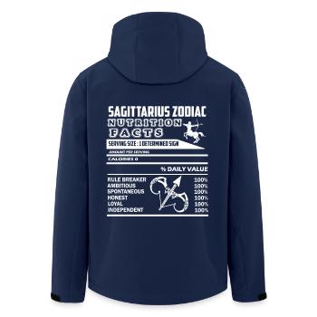 Sagittarius Zodiac Nutrition Facts Horoscope - Men’s Recycled Softshell Jacket by Stanley/Stella - navy - Back - AI Model Male 185 light (185cm)