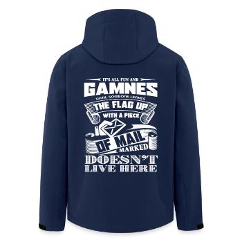 Mail Carrier Proud To Be A Mail Carrier - Men’s Recycled Softshell Jacket by Stanley/Stella - navy - Back - AI Model Male 185 light (185cm)