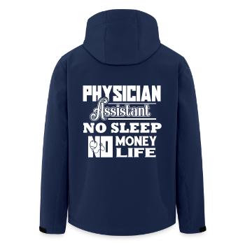 Physician Assistant No Sleep No Money No Life - Men’s Recycled Softshell Jacket by Stanley/Stella - navy - Back - AI Model Male 185 light (185cm)