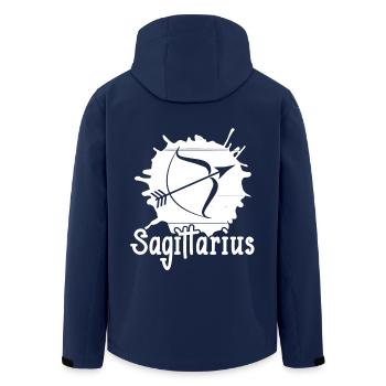 Sagittarius Sagittarius Zodiac Star - Men’s Recycled Softshell Jacket by Stanley/Stella - navy - Back - AI Model Male 185 light (185cm)