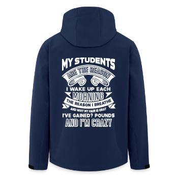 Teacher My Students Are The Reason - Men’s Recycled Softshell Jacket by Stanley/Stella - navy - Back - AI Model Male 185 light (185cm)