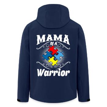 Autism Awareness Mama Of A Warrior Autism - Men’s Recycled Softshell Jacket by Stanley/Stella - navy - Back - AI Model Male 185 light (185cm)