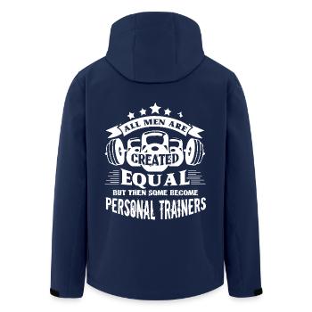 Personal Trainer Proud Personal Trainer - Men’s Recycled Softshell Jacket by Stanley/Stella - navy - Back - AI Model Male 185 light (185cm)