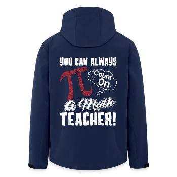 Pi Day You Can Always Pi Count On A Math Teacher - Men’s Recycled Softshell Jacket by Stanley/Stella - navy - Back - AI Model Male 185 light (185cm)