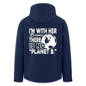 Earth Day No Planet Like Earth - Men’s Recycled Softshell Jacket by Stanley/Stella - navy - Back - AI Model Male 185 light (185cm)