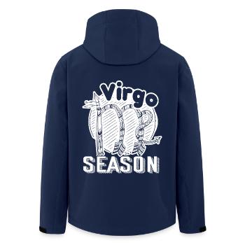 Virgo Season Funny Horoscope - Men’s Recycled Softshell Jacket by Stanley/Stella - navy - Back - AI Model Male 185 light (185cm)