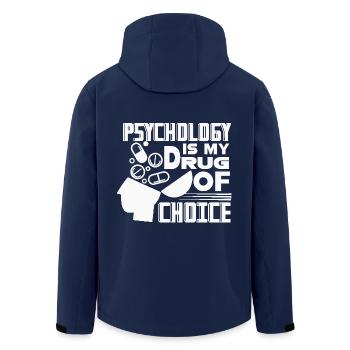 Psychologist Psychology Is My Drug Of Choice - Men’s Recycled Softshell Jacket by Stanley/Stella - navy - Back - AI Model Male 185 light (185cm)