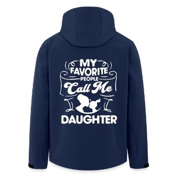 Mother's Day My Favorite People Call Me Daughter - Men’s Recycled Softshell Jacket by Stanley/Stella - navy - Back - AI Model Male 185 light (185cm)