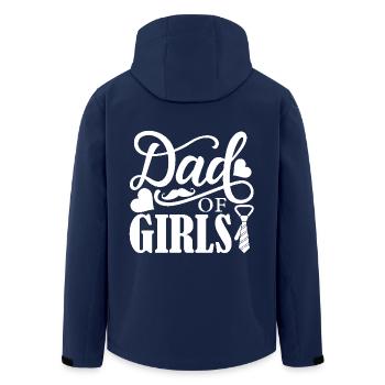 Father's Day Dad Of Girls - Men’s Recycled Softshell Jacket by Stanley/Stella - navy - Back - AI Model Male 185 light (185cm)