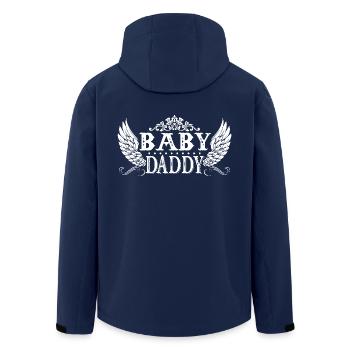 Father's Day Baby Daddy - Men’s Recycled Softshell Jacket by Stanley/Stella - navy - Back - AI Model Male 185 light (185cm)