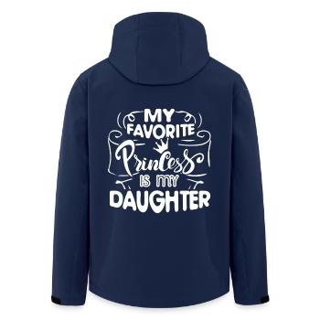 Father's Day My Favorite Princess Is My Daughter - Men’s Recycled Softshell Jacket by Stanley/Stella - navy - Back - AI Model Male 185 light (185cm)