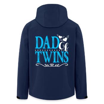 Father's Day Dad Of Twins - Men’s Recycled Softshell Jacket by Stanley/Stella - navy - Back - AI Model Male 185 light (185cm)