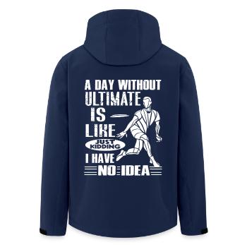Ultimate Frisbee A Day Without Ultimate Frisbee - Men’s Recycled Softshell Jacket by Stanley/Stella - navy - Back - AI Model Male 185 light (185cm)
