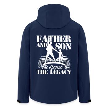 Father's Day Father And Son - Men’s Recycled Softshell Jacket by Stanley/Stella - navy - Back - AI Model Male 185 light (185cm)