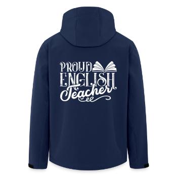 English Teacher Proud English Teacher - Men’s Recycled Softshell Jacket by Stanley/Stella - navy - Back - AI Model Male 185 light (185cm)