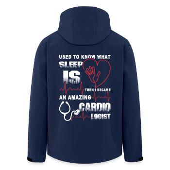 Cardiologist Amazing Cardiologist - Men’s Recycled Softshell Jacket by Stanley/Stella - navy - Back - AI Model Male 185 light (185cm)